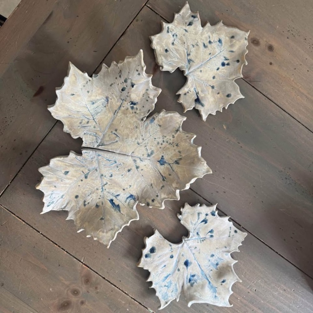 Handcrafted Ceramic Leaf Plates